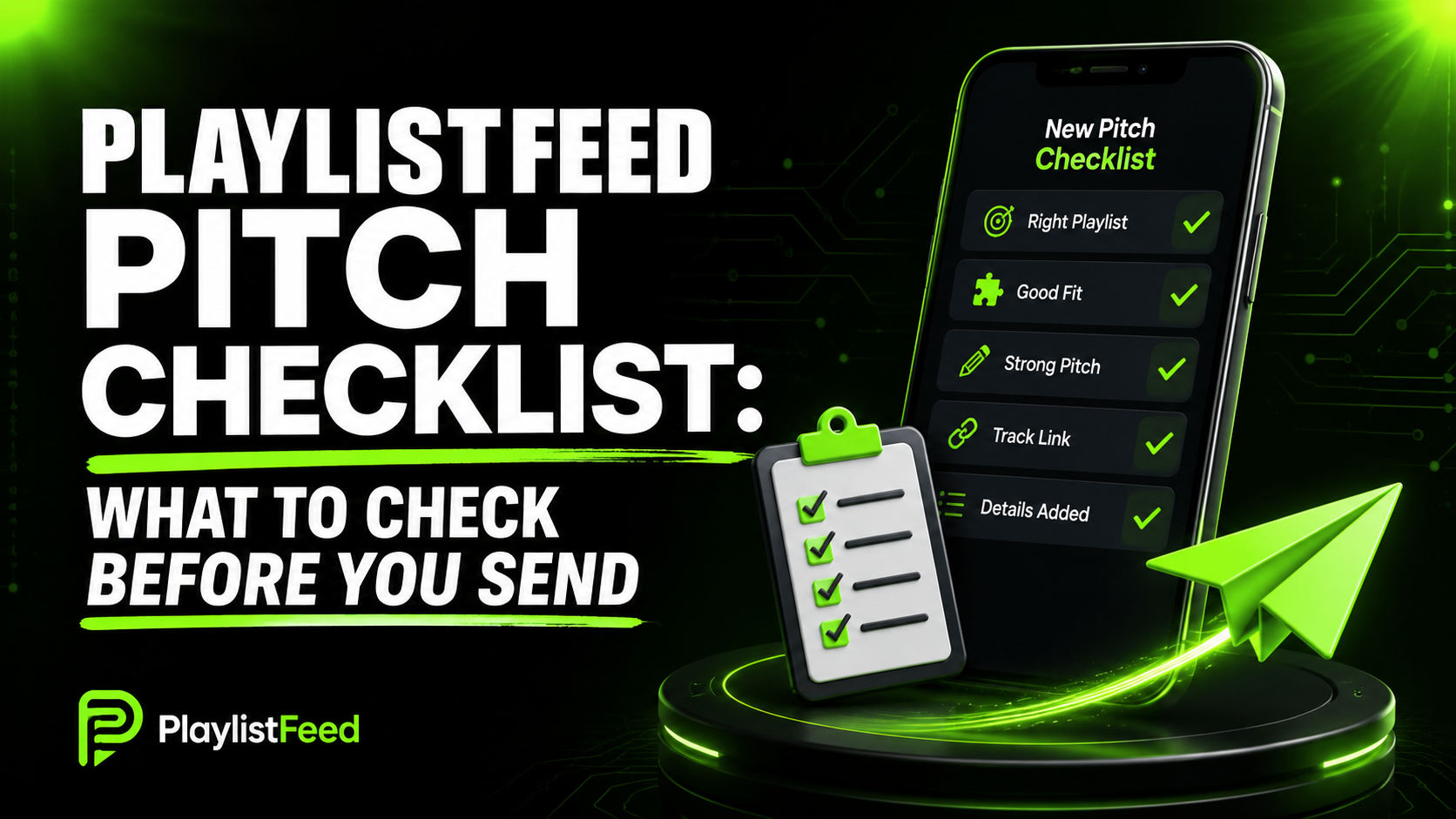 PlaylistFeed pitch thumbnail titled Pitch Checklist