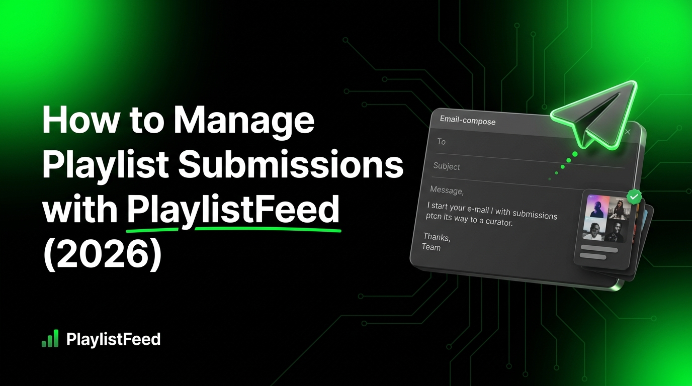 PlaylistFeed pitch thumbnail titled How to Manage Playlist Submissions with PlaylistFeed (2026)